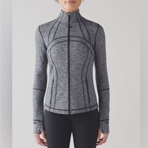 Lululemon Athletica Gray Athletic Jacket with Thumbholes